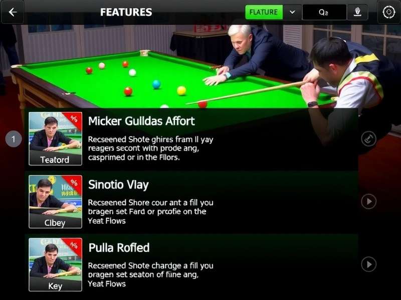 Snooker Fantasy League Gameplay Features